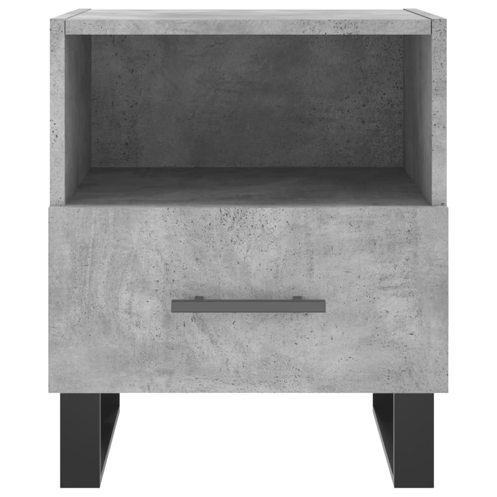 Bedside Cabinet Concrete Grey 40x35x47.5 cm Engineered Wood