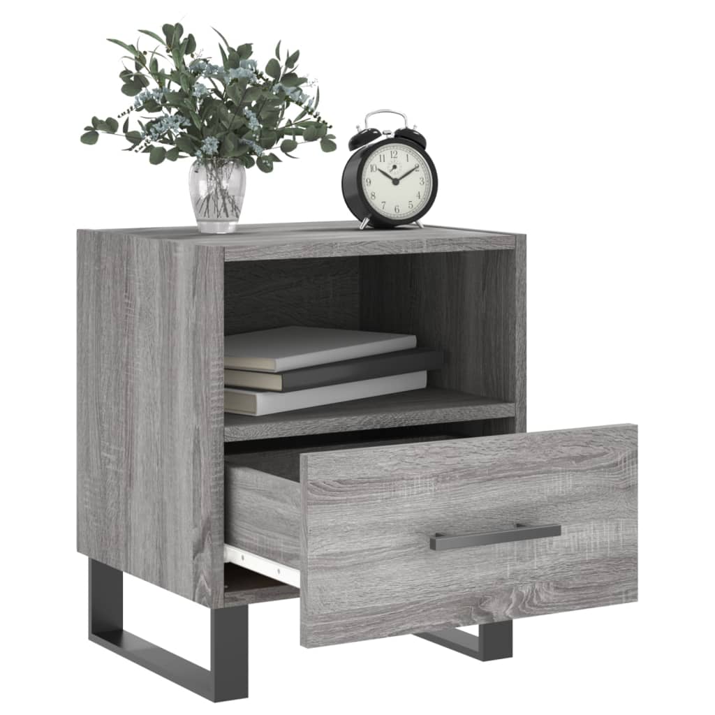 Bedside Cabinet Grey Sonoma 40x35x47.5 cm Engineered Wood