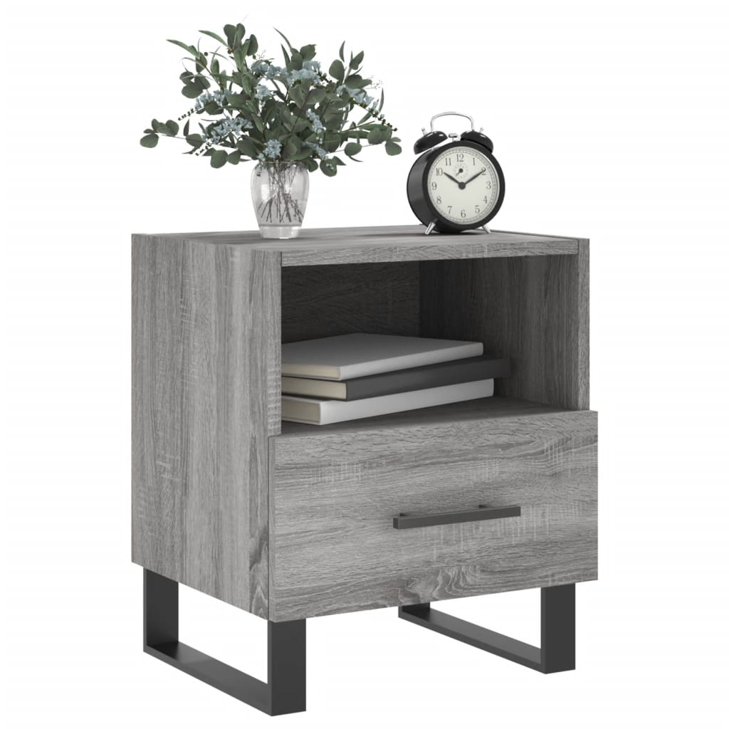 Bedside Cabinet Grey Sonoma 40x35x47.5 cm Engineered Wood