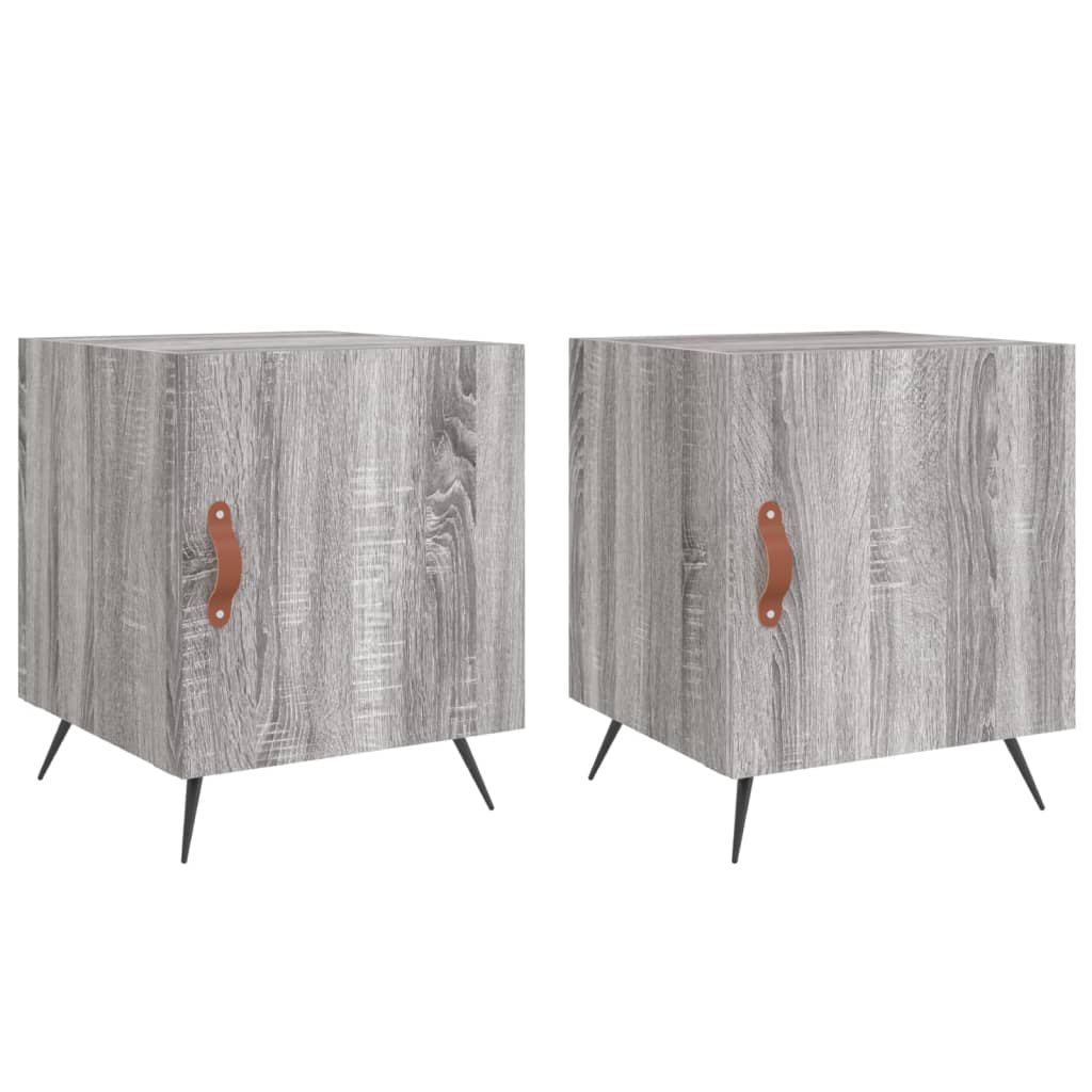 Bedside Cabinets 2 pcs Grey Sonoma 40x40x50 cm Engineered Wood