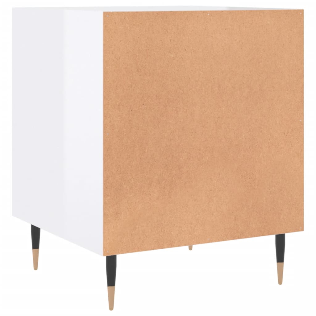 Bedside Cabinets 2 pcs High Gloss White 40x40x50 cm Engineered Wood