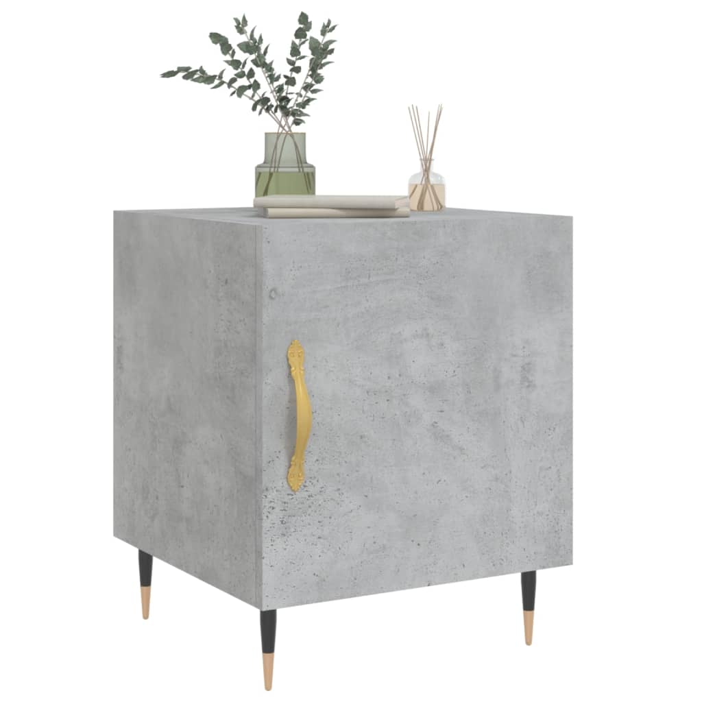 Bedside Cabinets 2 pcs Concrete Grey 40x40x50 cm Engineered Wood