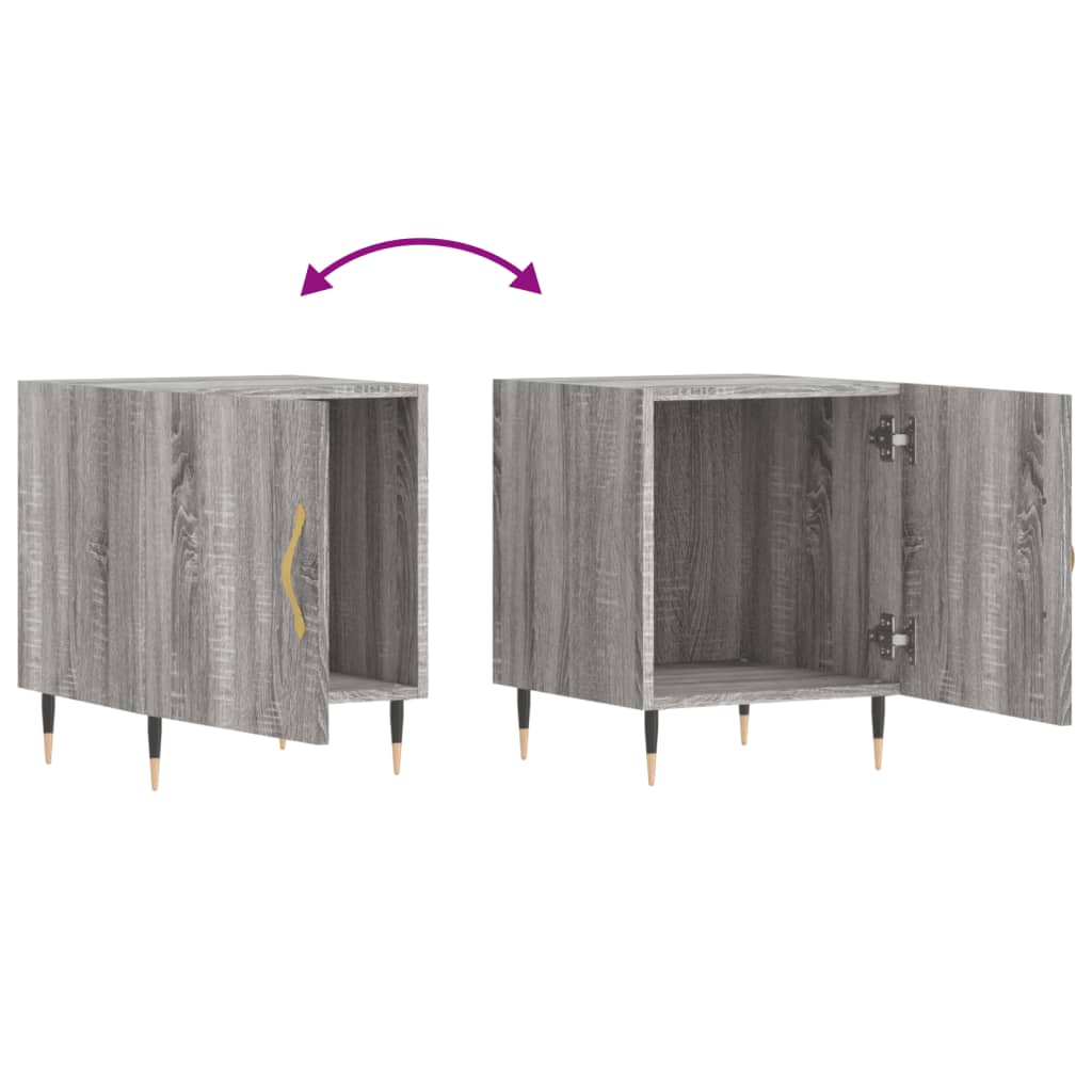 Bedside Cabinets 2 pcs Grey Sonoma 40x40x50 cm Engineered Wood