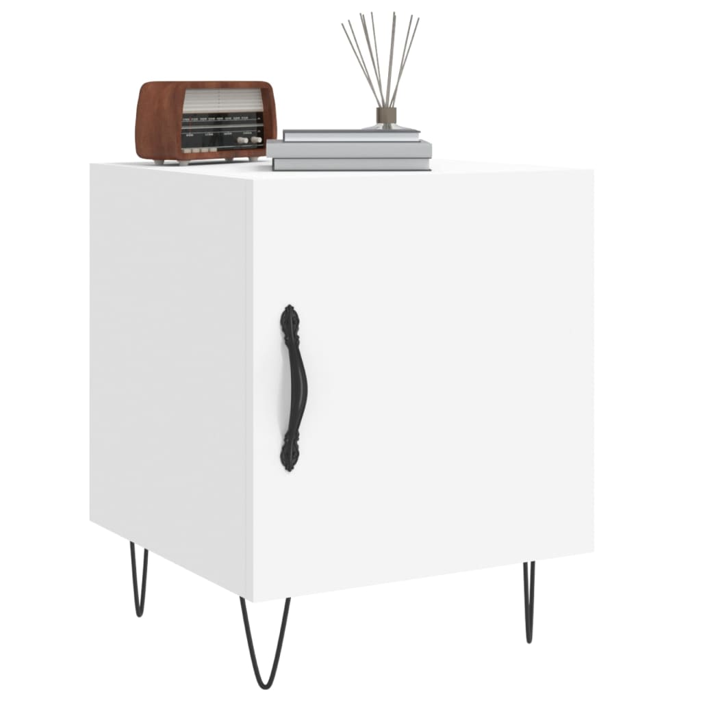 Bedside Cabinet White 40x40x50 cm Engineered Wood