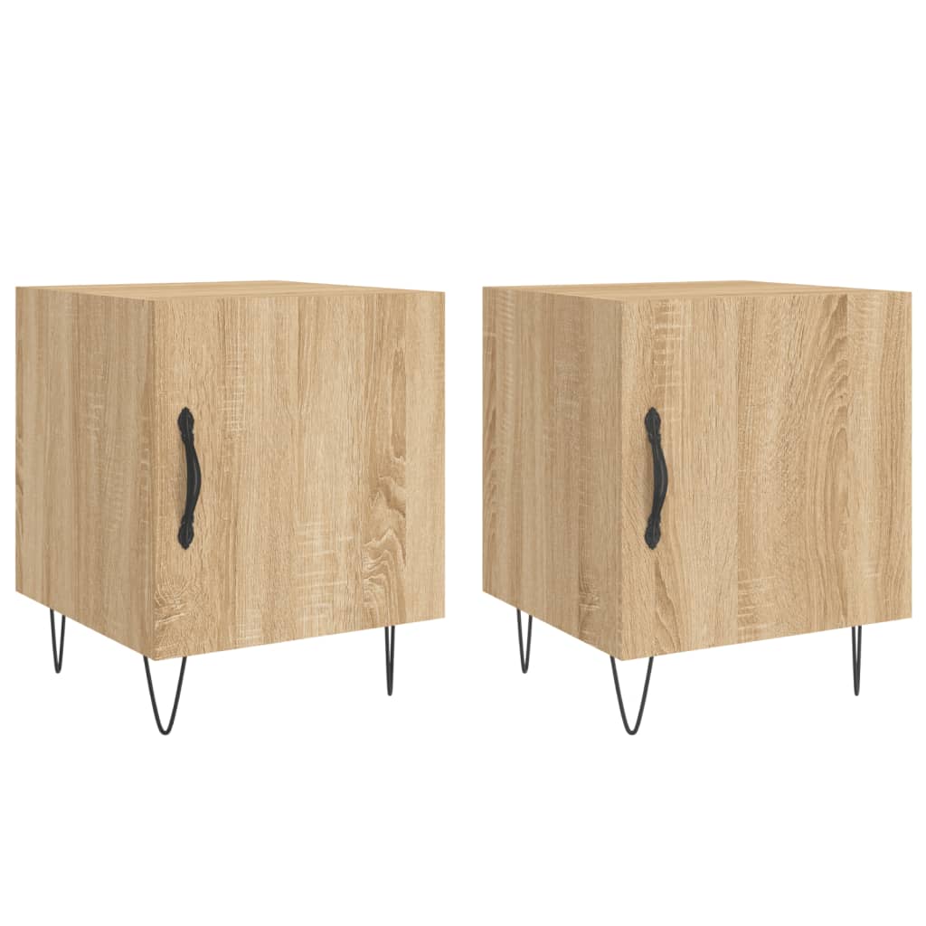 Bedside Cabinets 2 pcs Sonoma Oak 40x40x50 cm Engineered Wood