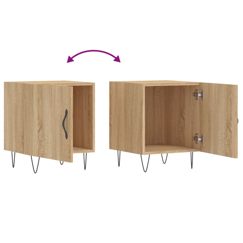 Bedside Cabinets 2 pcs Sonoma Oak 40x40x50 cm Engineered Wood