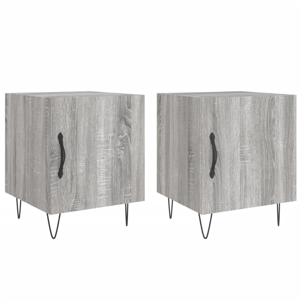 Bedside Cabinets 2 pcs Grey Sonoma 40x40x50 cm Engineered Wood