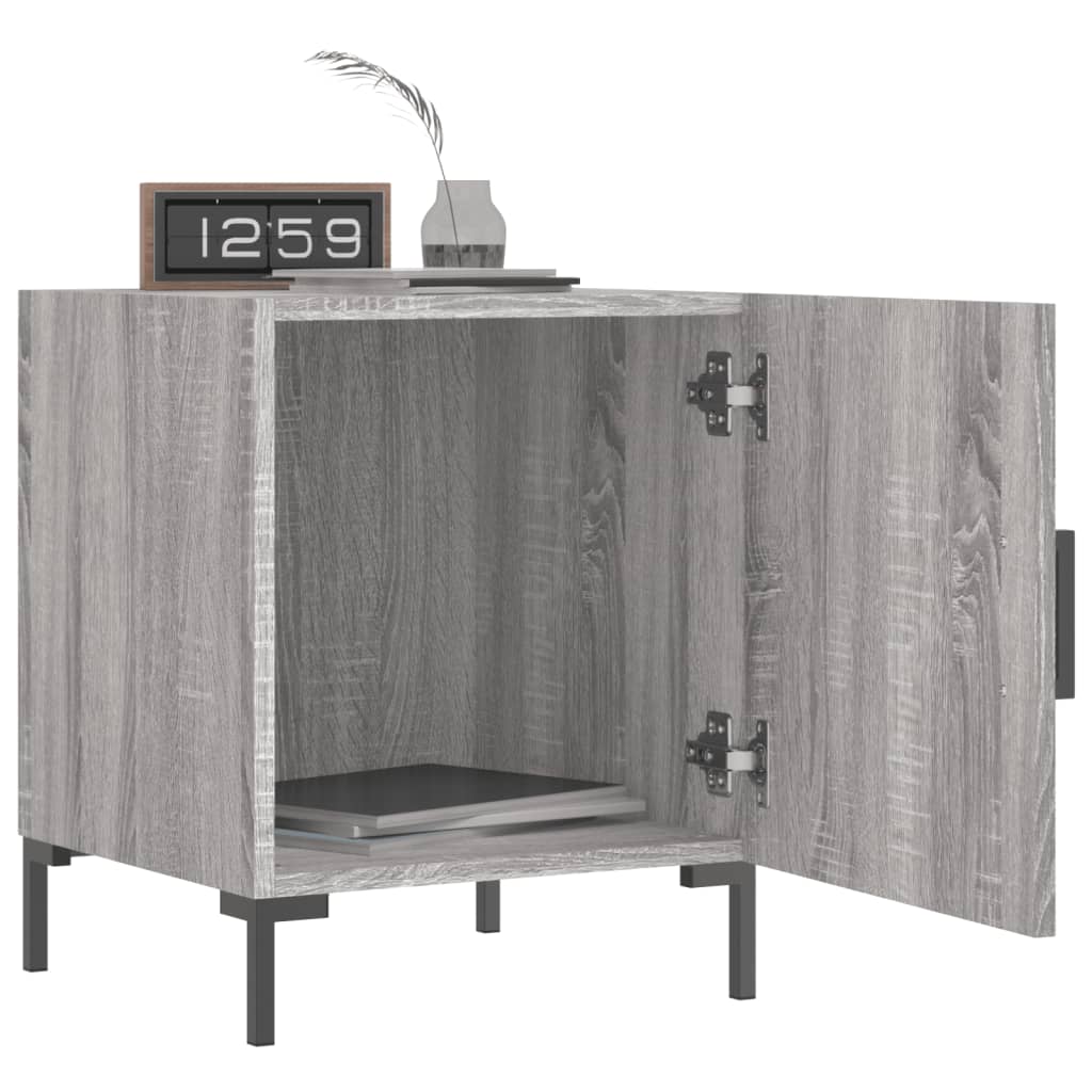 Bedside Cabinets 2 pcs Grey Sonoma 40x40x50 cm Engineered Wood