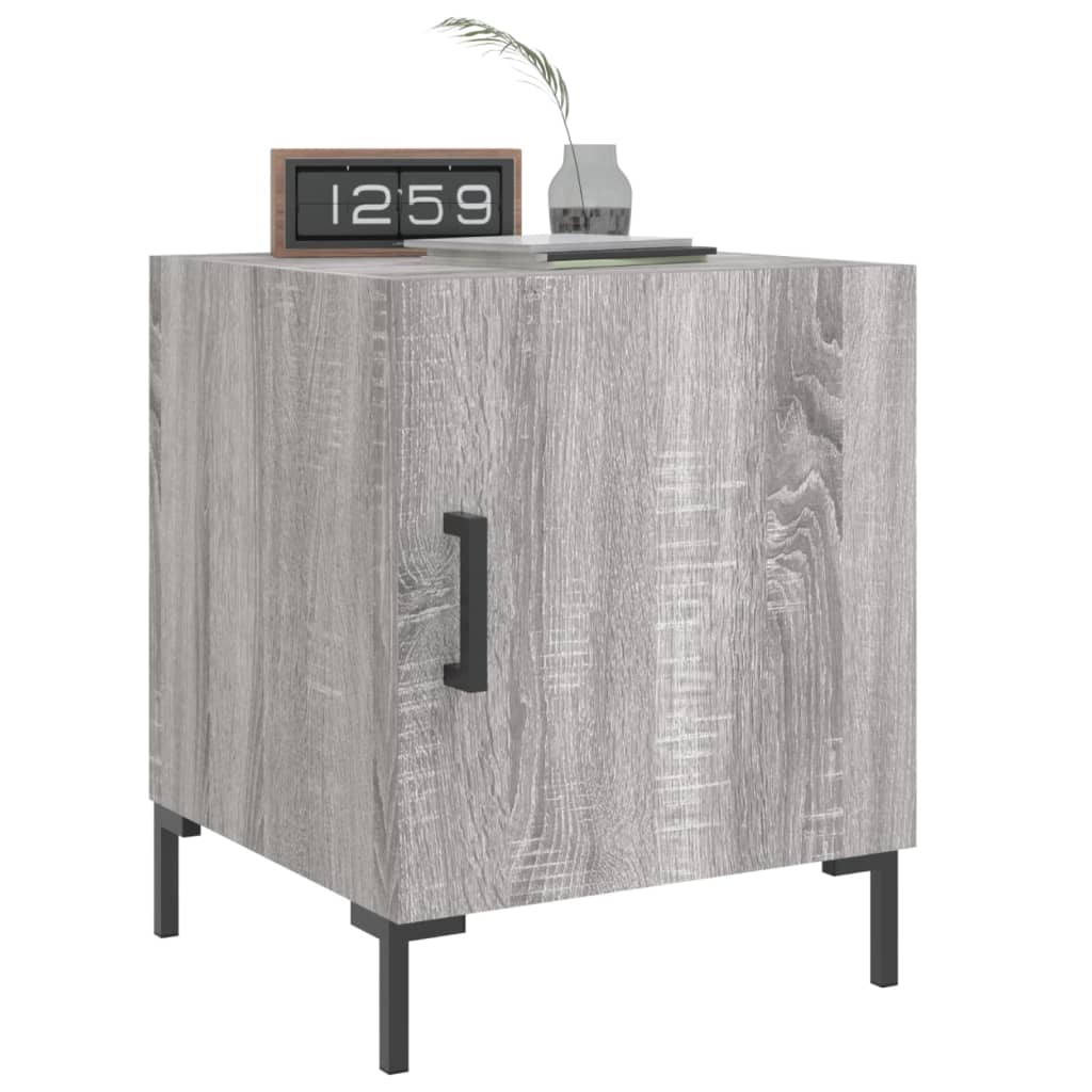 Bedside Cabinets 2 pcs Grey Sonoma 40x40x50 cm Engineered Wood
