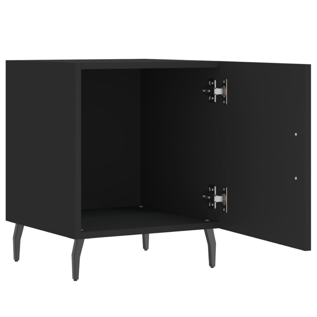 Bedside Cabinet Black 40x40x50 cm Engineered Wood
