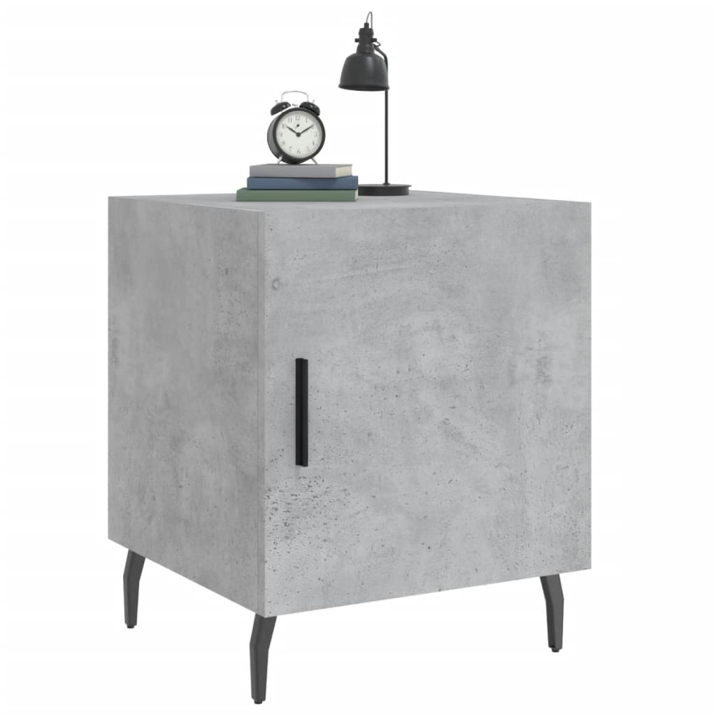 Bedside Cabinets 2 pcs Concrete Grey 40x40x50 cm Engineered Wood