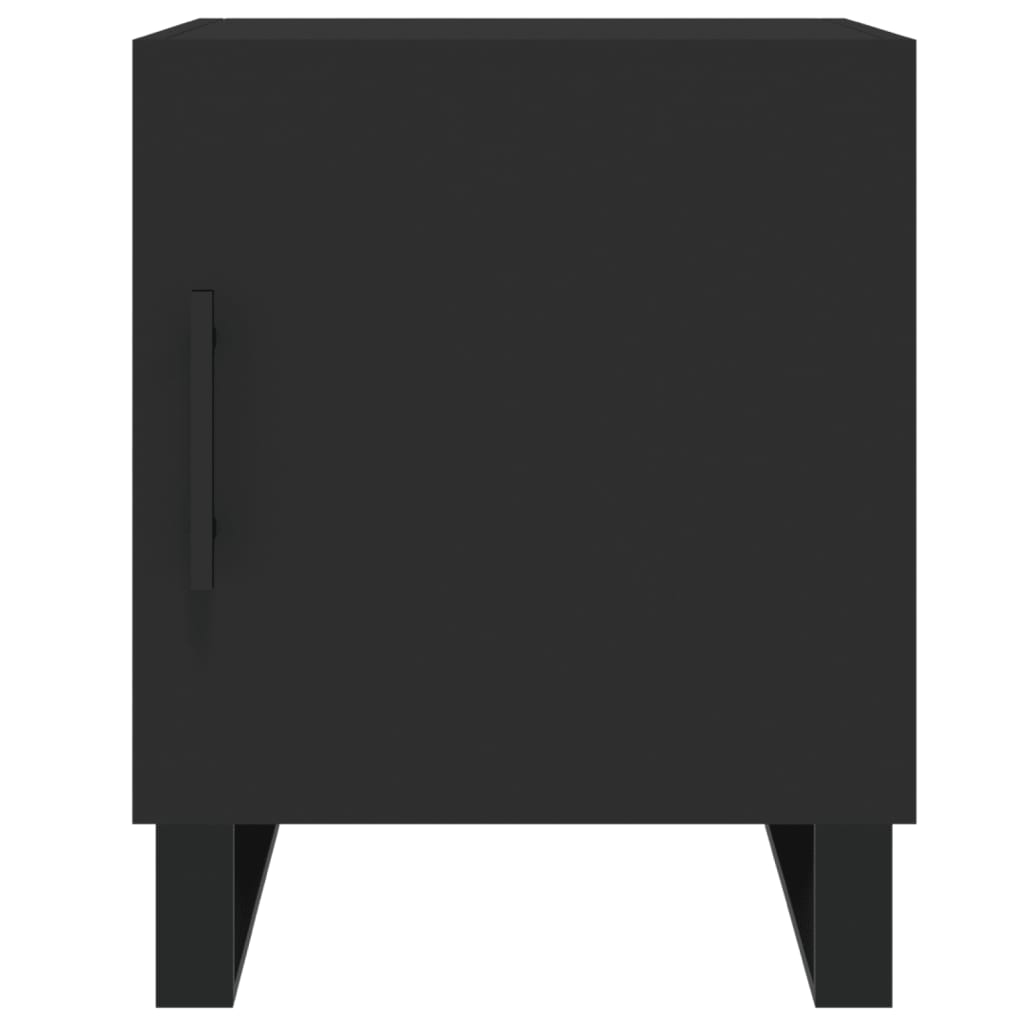 Bedside Cabinets 2 pcs Black 40x40x50 cm Engineered Wood