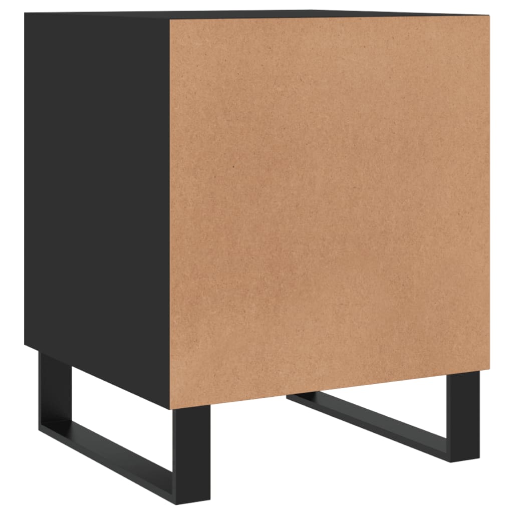 Bedside Cabinets 2 pcs Black 40x40x50 cm Engineered Wood