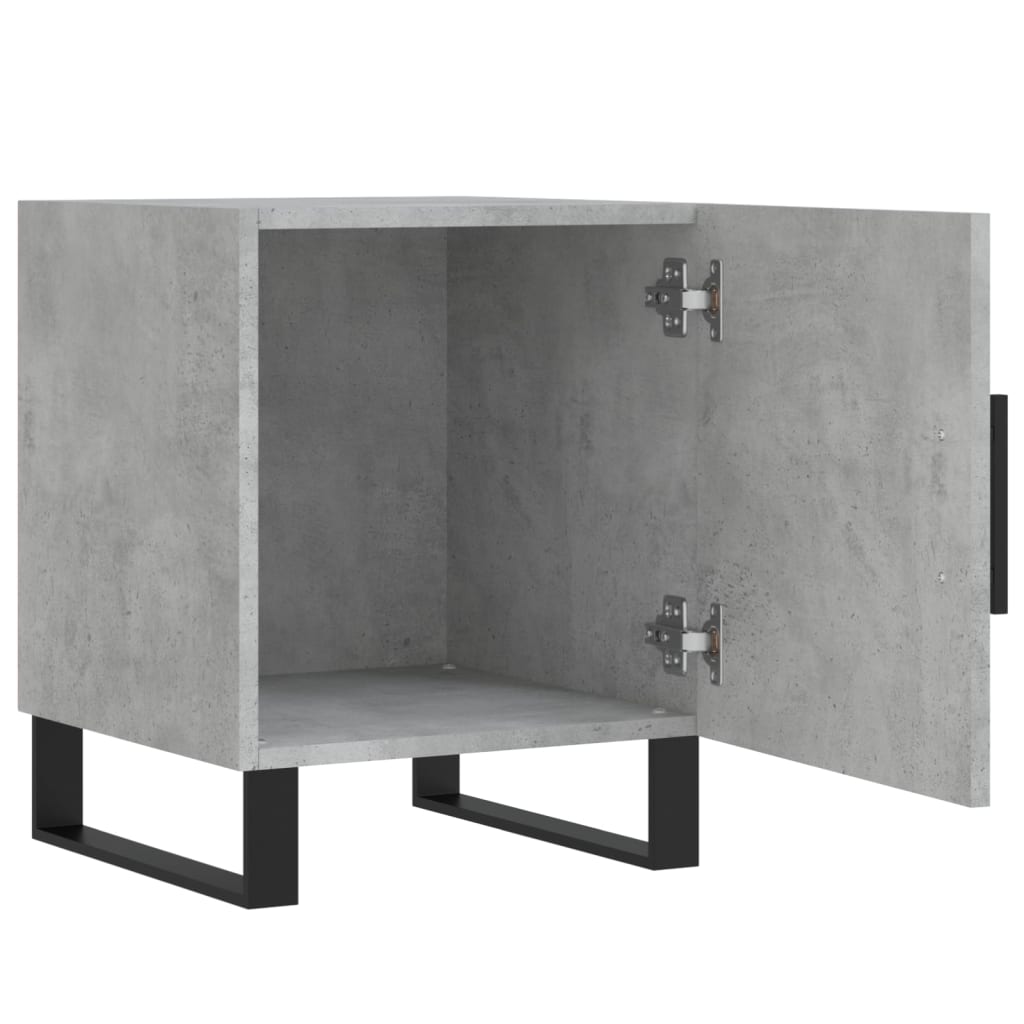 Bedside Cabinets 2 pcs Concrete Grey 40x40x50 cm Engineered Wood