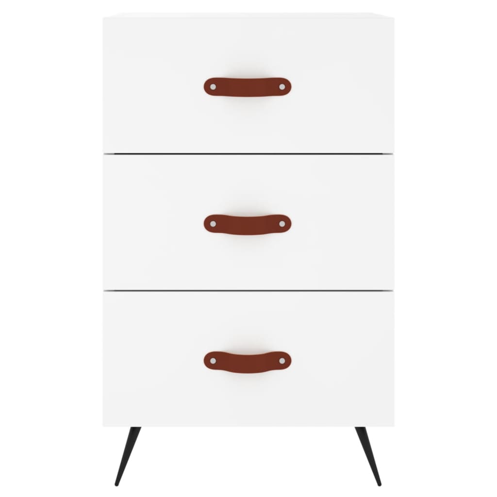 Bedside Cabinet White 40x40x66 cm Engineered Wood