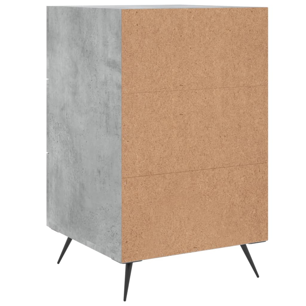 Bedside Cabinet Concrete Grey 40x40x66 cm Engineered Wood