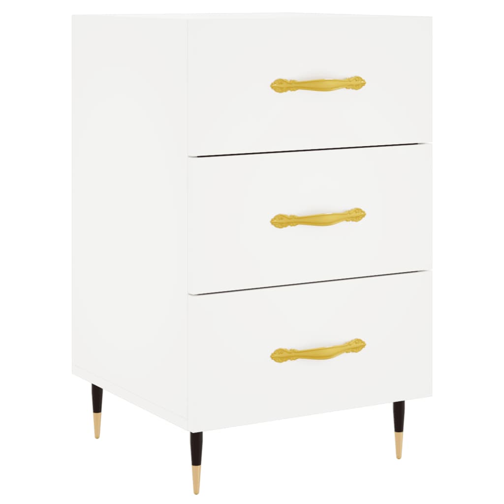Bedside Cabinet White 40x40x66 cm Engineered Wood