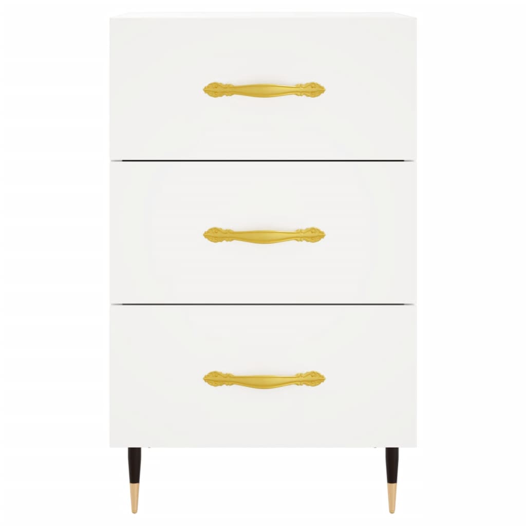 Bedside Cabinet White 40x40x66 cm Engineered Wood