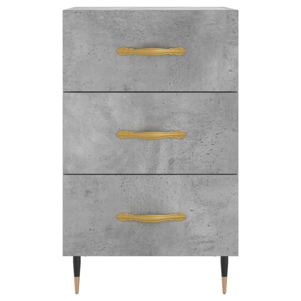 Bedside Cabinet Concrete Grey 40x40x66 cm Engineered Wood
