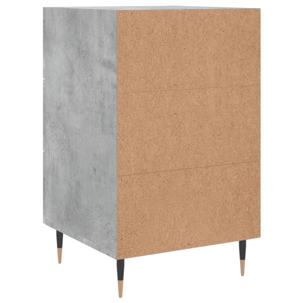 Bedside Cabinet Concrete Grey 40x40x66 cm Engineered Wood