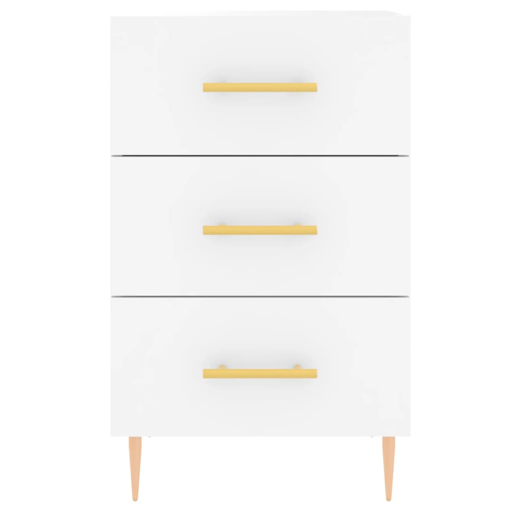 Bedside Cabinet White 40x40x66 cm Engineered Wood