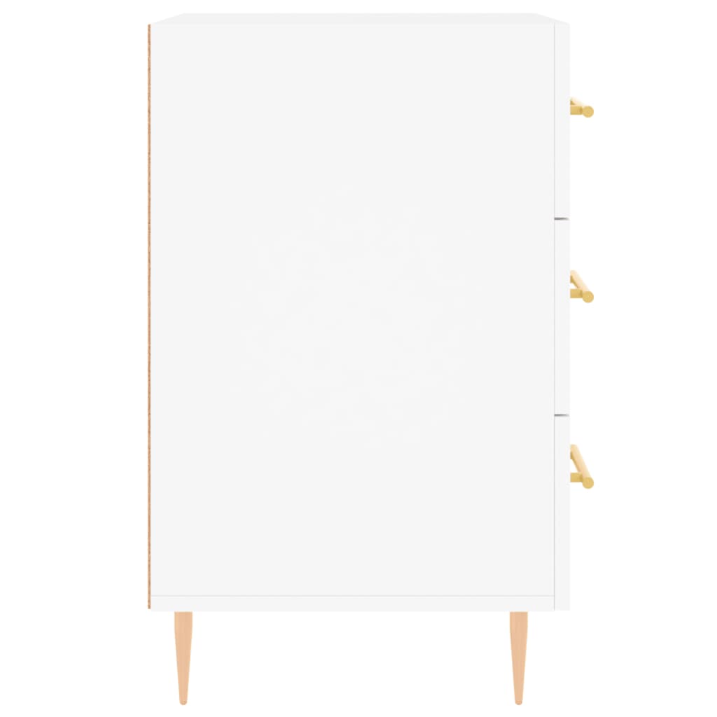 Bedside Cabinet White 40x40x66 cm Engineered Wood