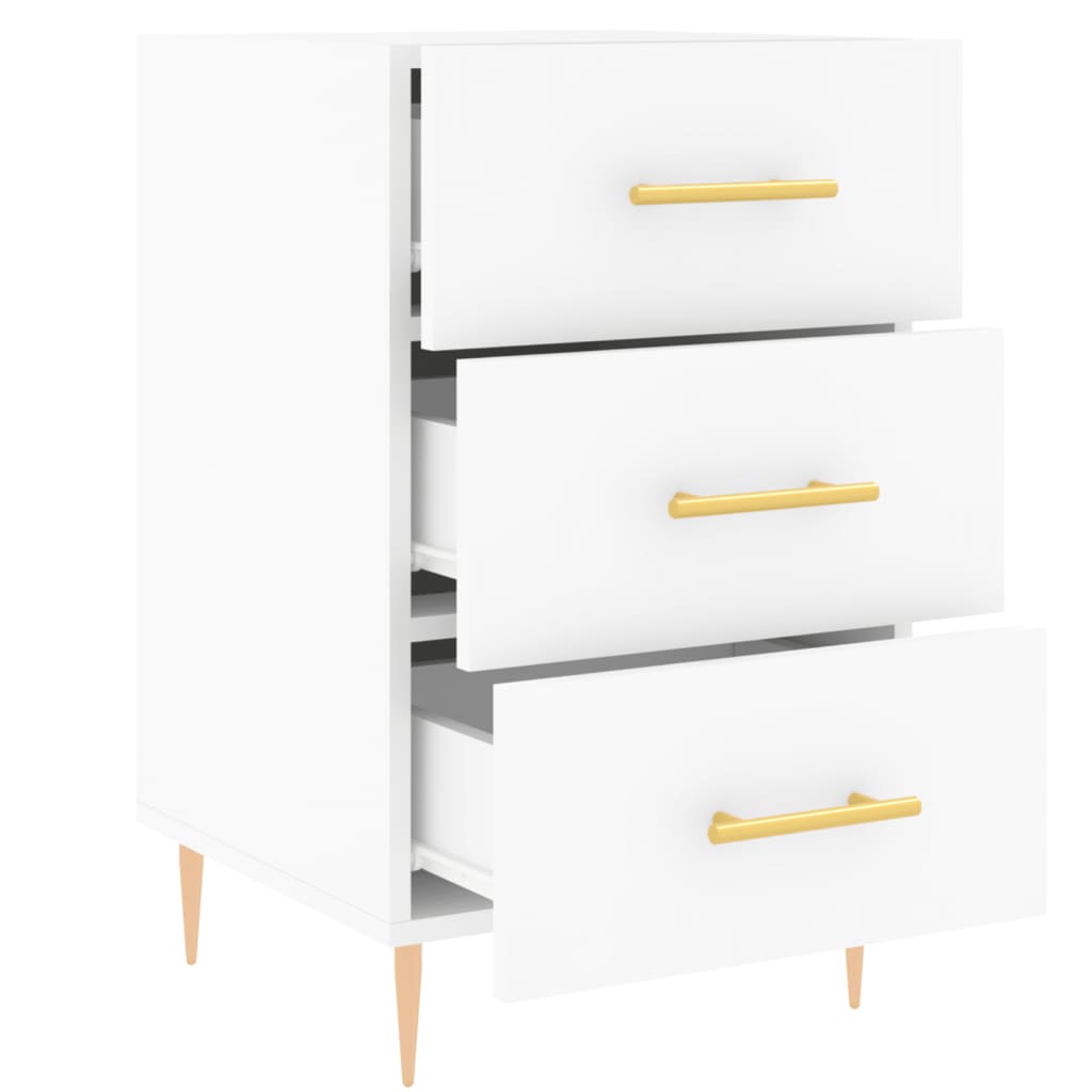 Bedside Cabinet White 40x40x66 cm Engineered Wood