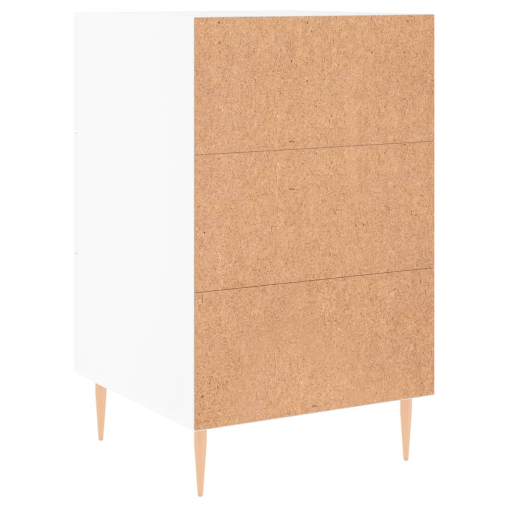 Bedside Cabinet White 40x40x66 cm Engineered Wood