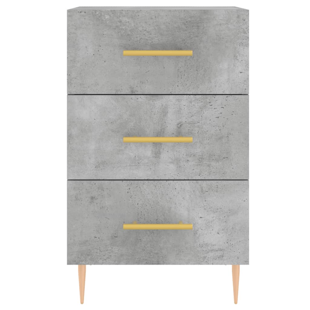 Bedside Cabinet Concrete Grey 40x40x66 cm Engineered Wood