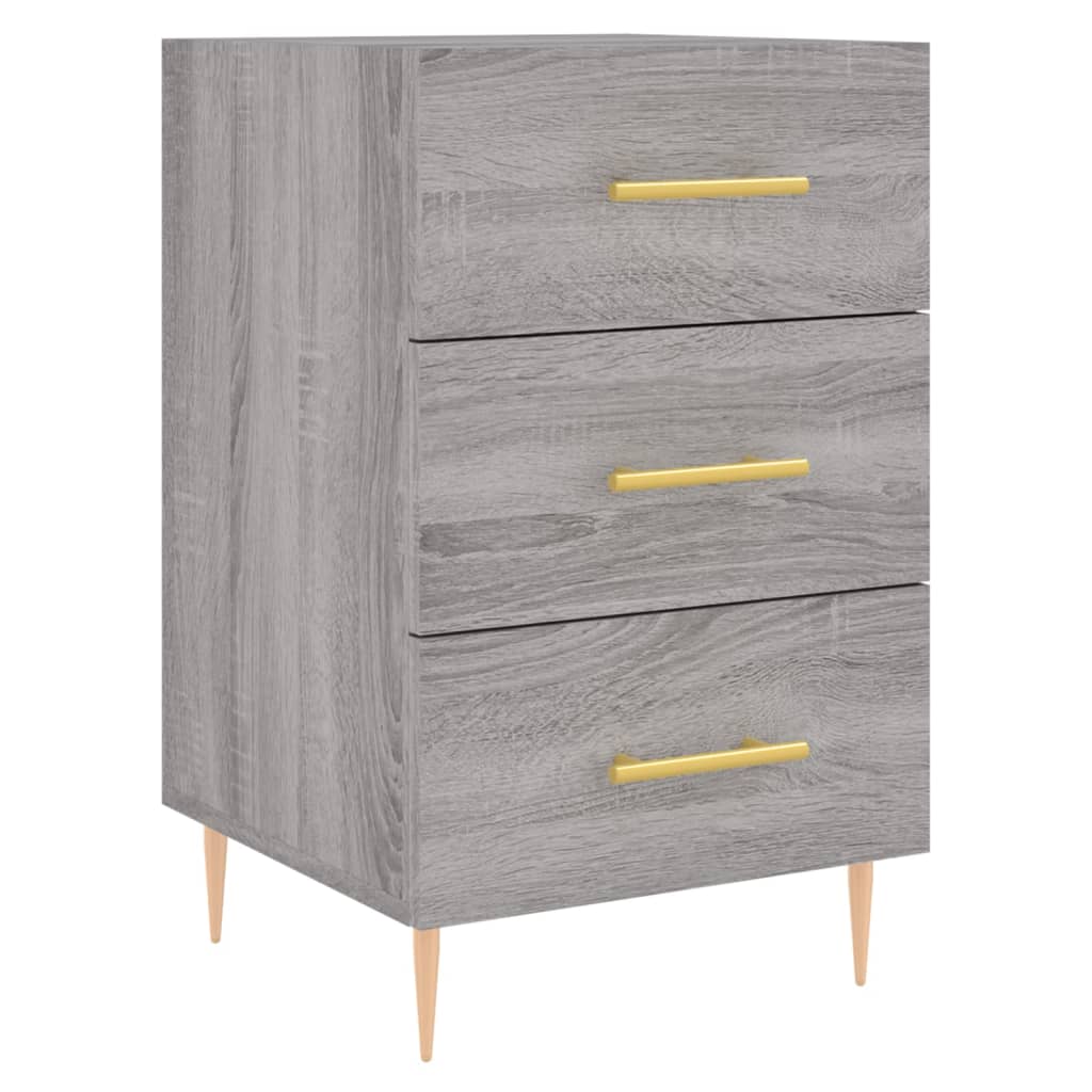 Bedside Cabinet Grey Sonoma 40x40x66 cm Engineered Wood