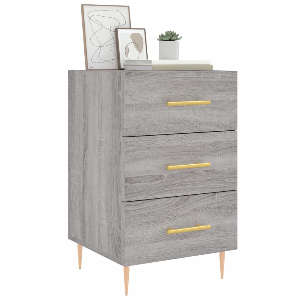 Bedside Cabinet Grey Sonoma 40x40x66 cm Engineered Wood