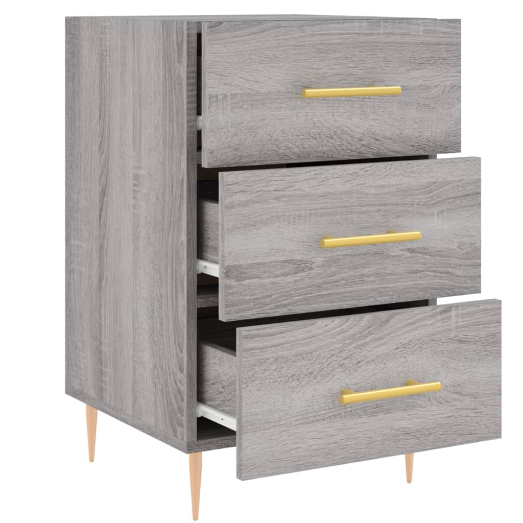 Bedside Cabinet Grey Sonoma 40x40x66 cm Engineered Wood
