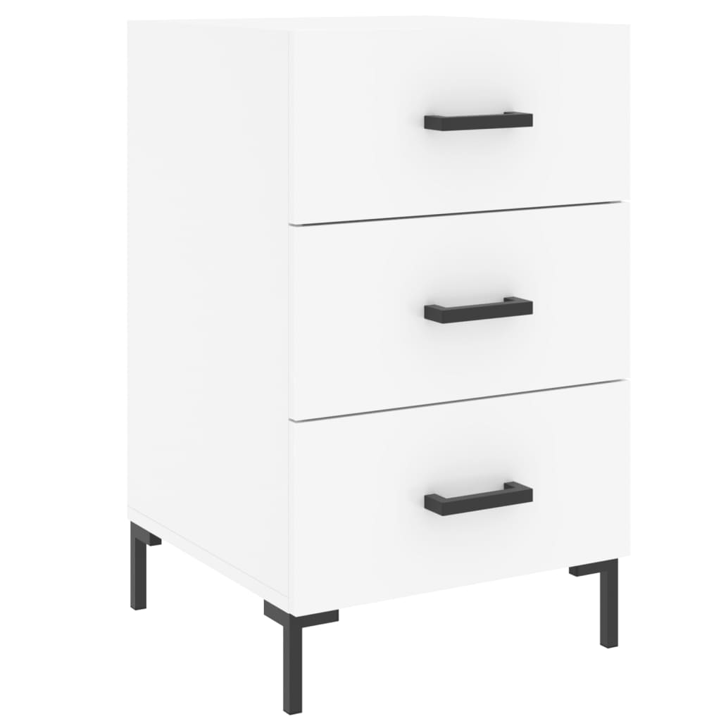 Bedside Cabinet White 40x40x66 cm Engineered Wood