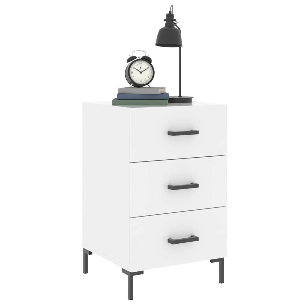 Bedside Cabinet White 40x40x66 cm Engineered Wood