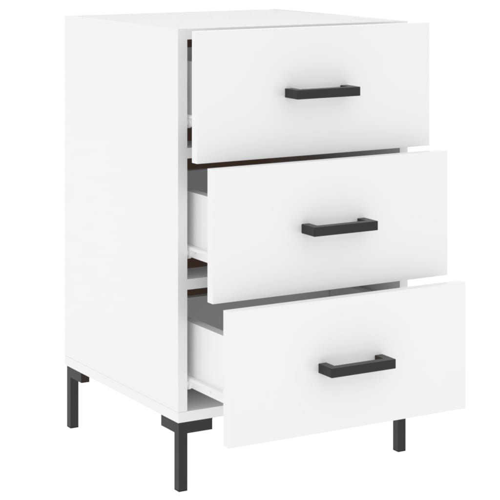 Bedside Cabinet White 40x40x66 cm Engineered Wood