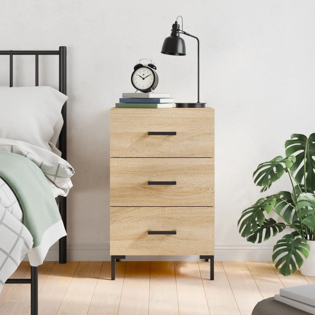 Bedside Cabinet Sonoma Oak 40x40x66 cm Engineered Wood