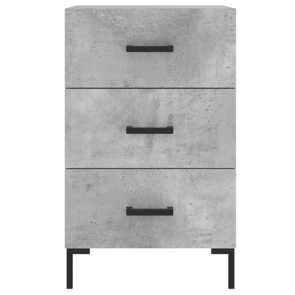 Bedside Cabinet Concrete Grey 40x40x66 cm Engineered Wood