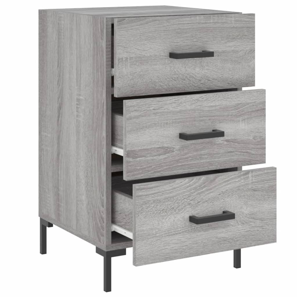 Bedside Cabinet Grey Sonoma 40x40x66 cm Engineered Wood