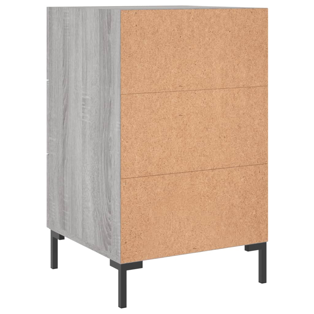Bedside Cabinet Grey Sonoma 40x40x66 cm Engineered Wood