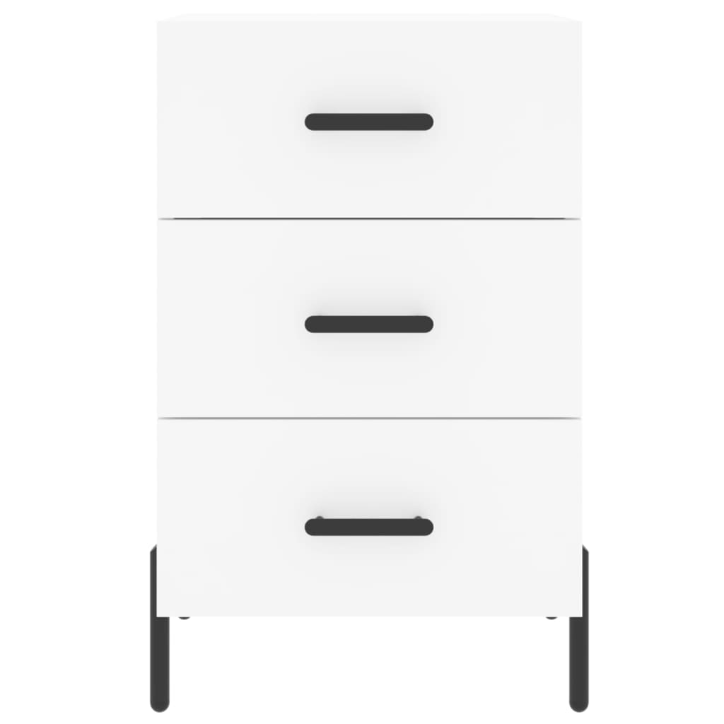 Bedside Cabinet White 40x40x66 cm Engineered Wood