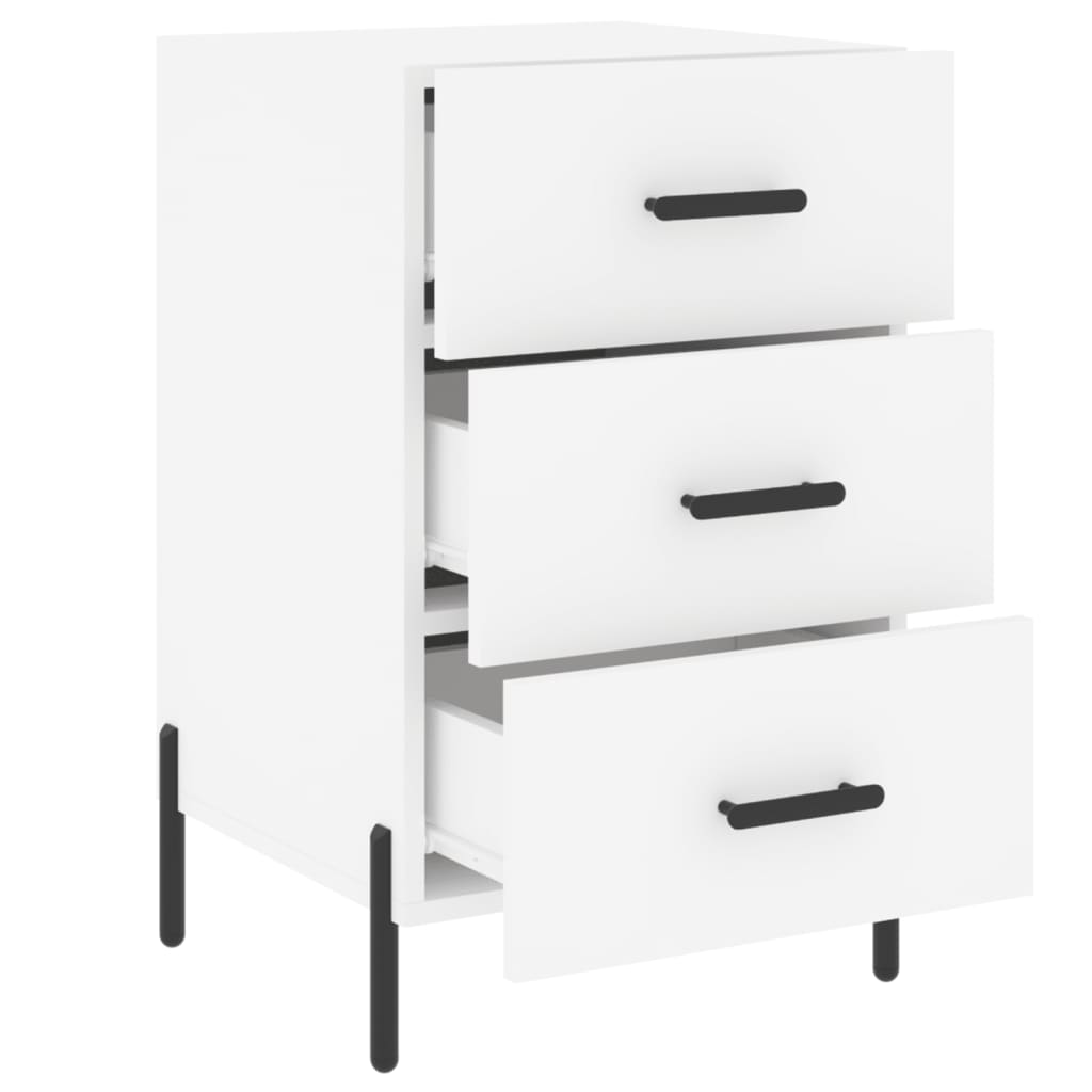 Bedside Cabinet White 40x40x66 cm Engineered Wood