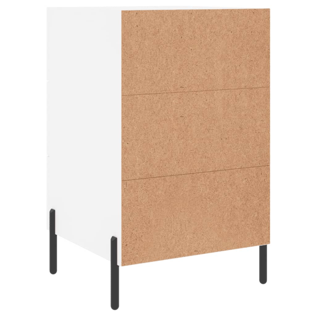 Bedside Cabinet White 40x40x66 cm Engineered Wood