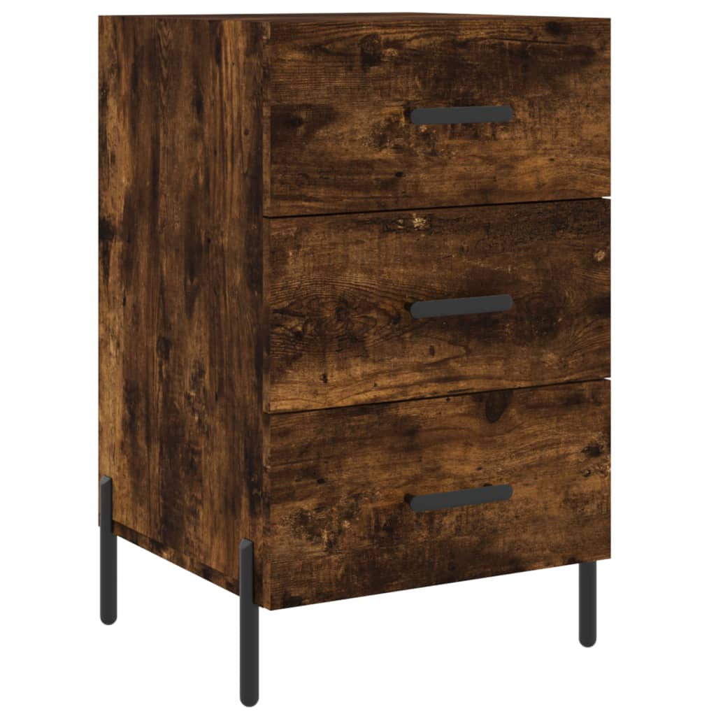 Bedside Cabinet Smoked Oak 40x40x66 cm Engineered Wood