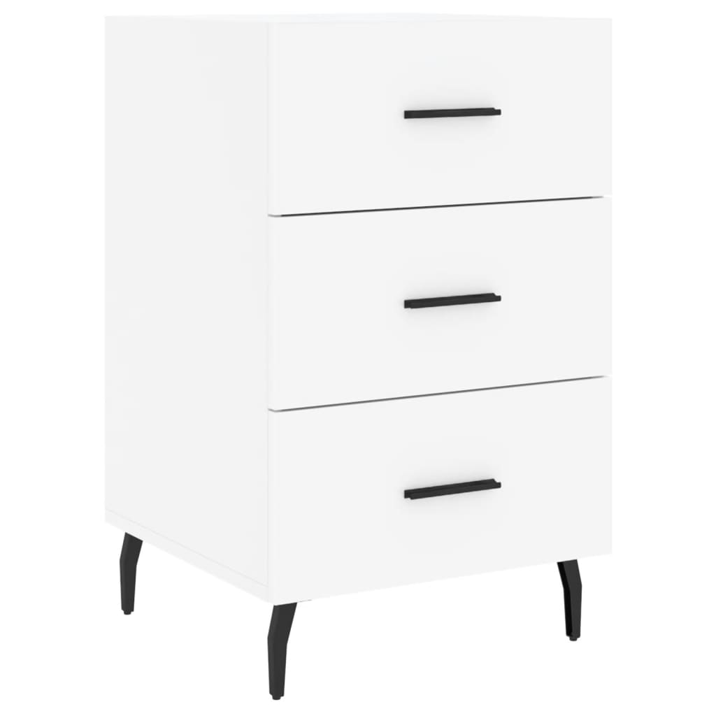 Bedside Cabinet White 40x40x66 cm Engineered Wood