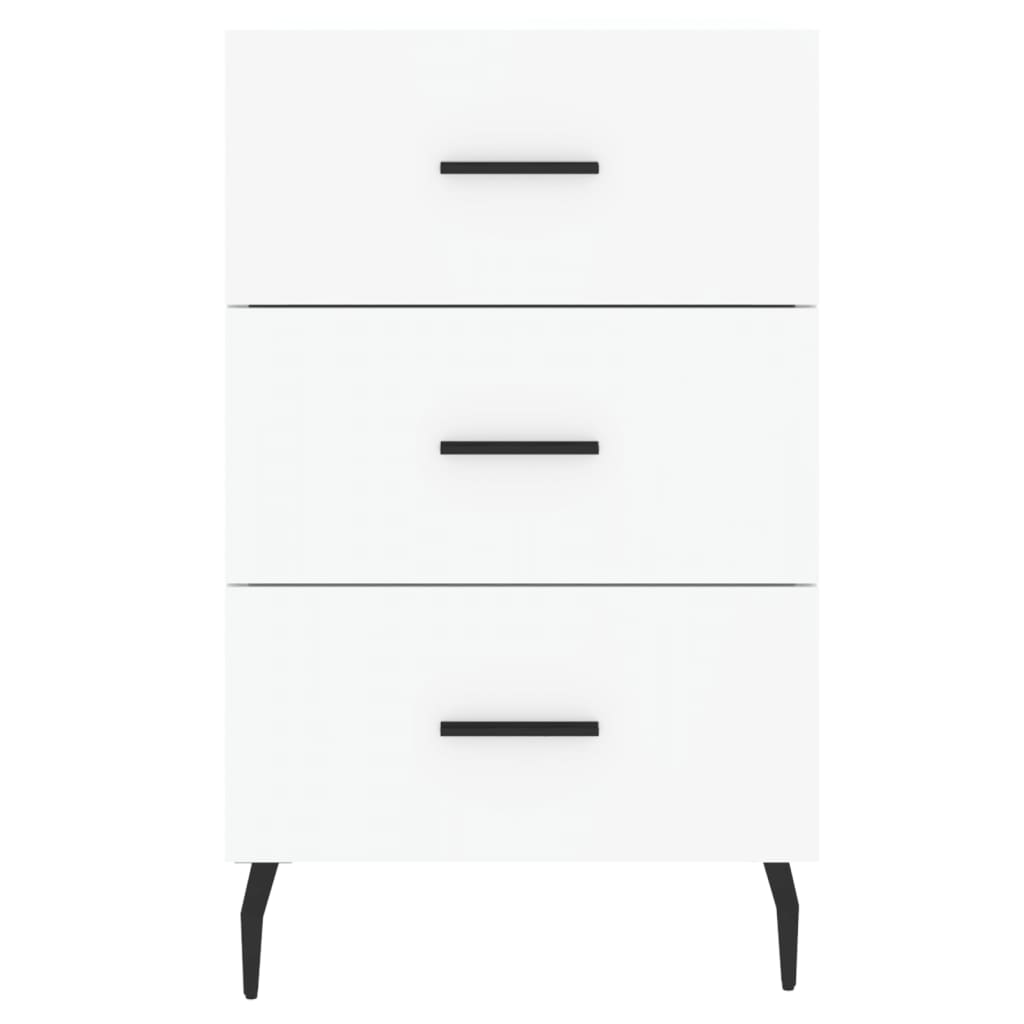 Bedside Cabinet White 40x40x66 cm Engineered Wood