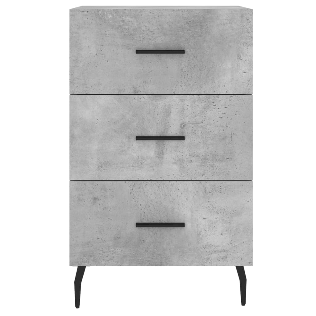 Bedside Cabinet Concrete Grey 40x40x66 cm Engineered Wood