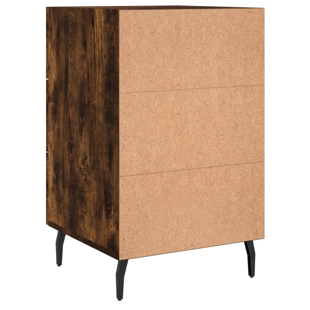 Bedside Cabinet Smoked Oak 40x40x66 cm Engineered Wood
