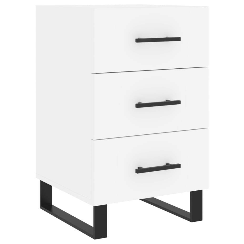 Bedside Cabinet White 40x40x66 cm Engineered Wood