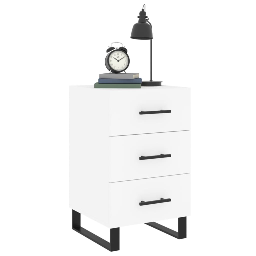 Bedside Cabinet White 40x40x66 cm Engineered Wood