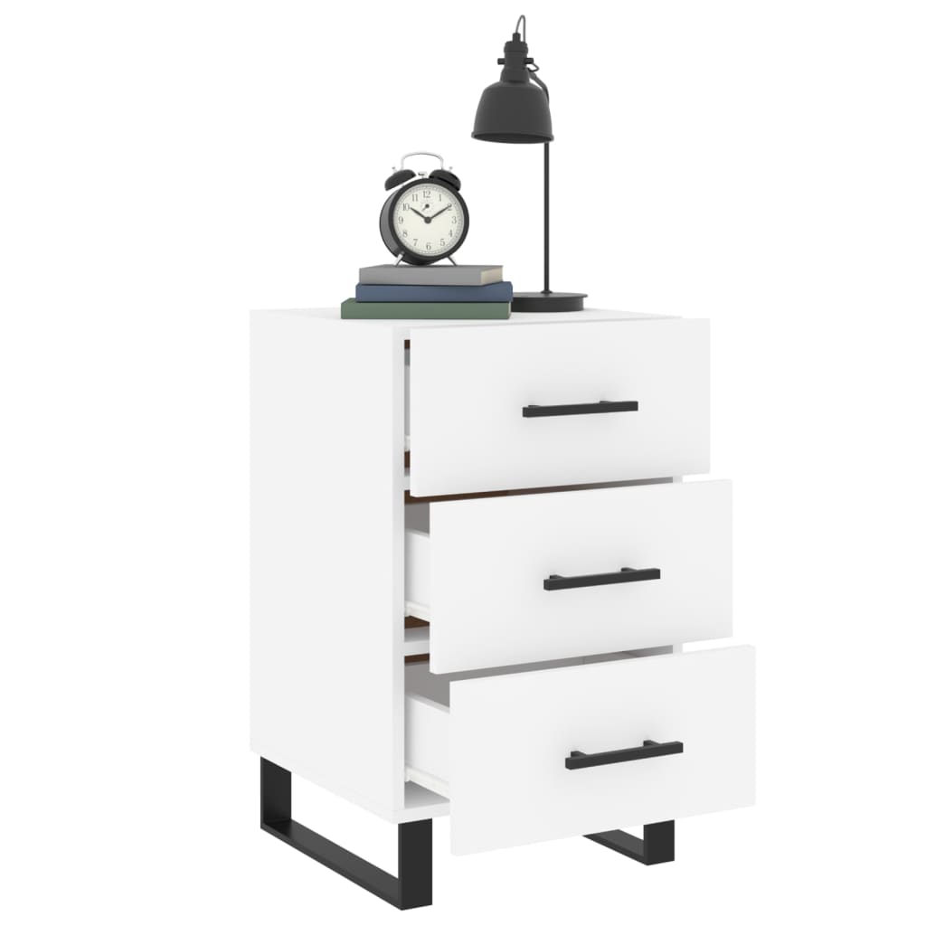 Bedside Cabinet White 40x40x66 cm Engineered Wood
